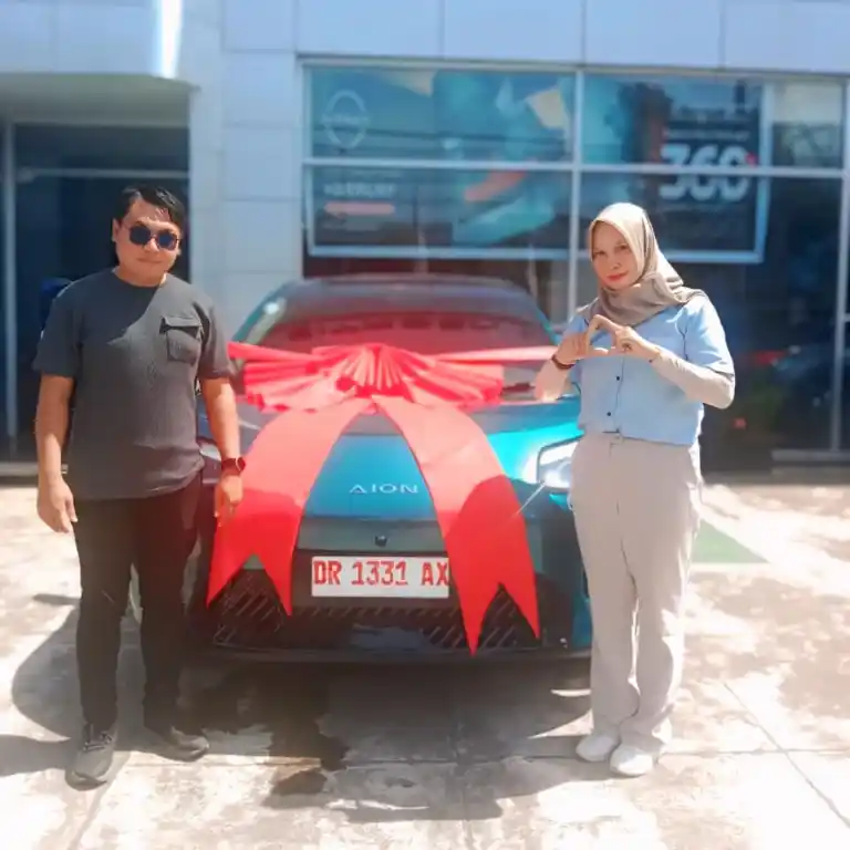 serah terima kendaraan aion ut premium lombok